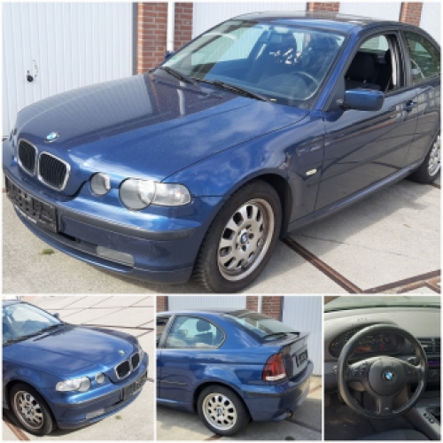 Blauwe motorkap BMW  E46 Compact