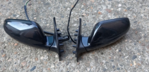 Set zwarte buitenspiegels Peugeot 307 uit 2005