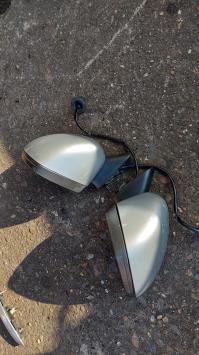 Set licht grijze buitenspiegels Opel Corsa D