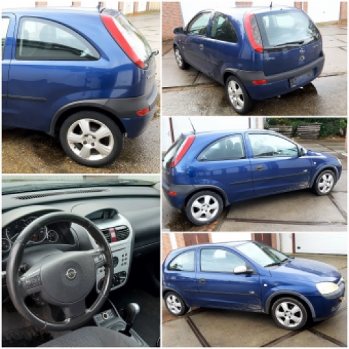 Rechter blauw voorscherm Opel Corsa C