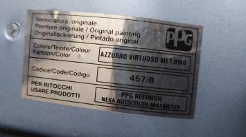 Licht blauwe motorkap Fiat Punto 2007