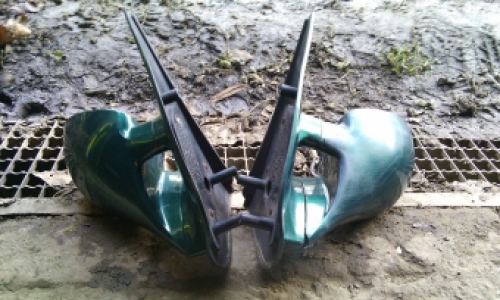 Set groene M3 buitenspiegels Peugeot 206 uit 2001