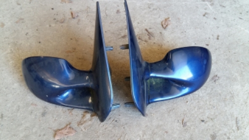 Set blauwe M3 buitenspiegels Peugeot 206 uit 2001