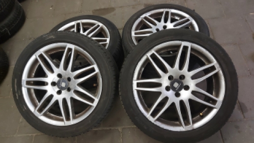 Set 17inch LM Seat Leon velgen+goede banden,5x112